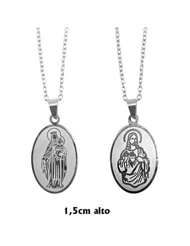 Medalla Escapulario Oval Acero...