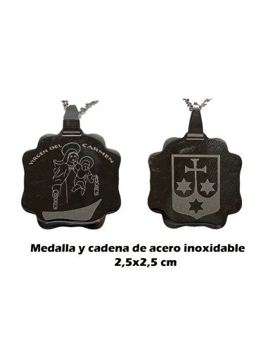 Medalla Virgen Carmen Acero Grabada...