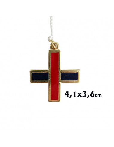 Cruz Trinitaria Dorada Esmalte Dos...