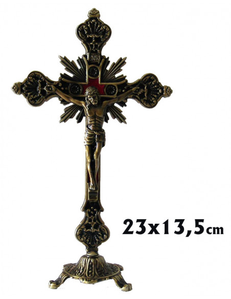 Cruz Caravaca Plateada 16X7. 5Cm Con Angeles