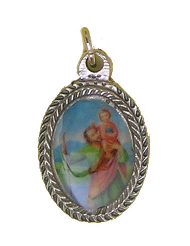 Medalla Metal Trenzada Oval 18x13mm...