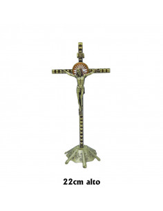 Cruz Metal Picos Cuero Base...