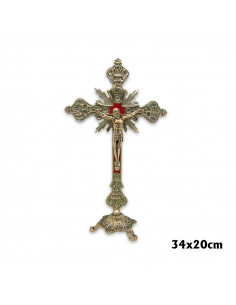 Crucifijo Laton Con Base...