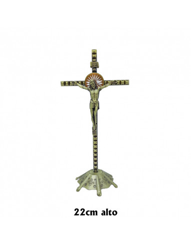 Cruz Metal Picos Cuero Base Con...
