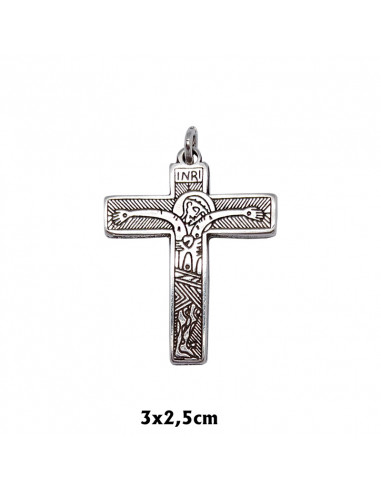 Cruz Metal Familia Colgante 3X2.5Cm...