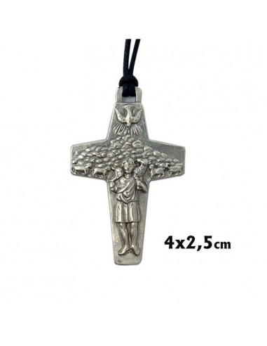Cruz Metal Buen Pastor 4X2. 5Cm Con...