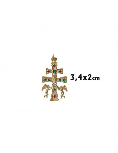 Cruz Caravaca Dorada 34X20mm