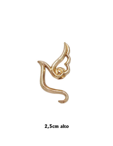 Pin Paloma Silueta Dorada