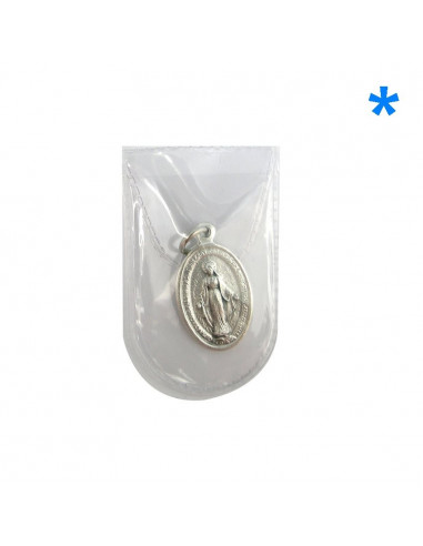 Medalla Metal Dorada Oval Foto Brillo Santa Rita 22x16mm