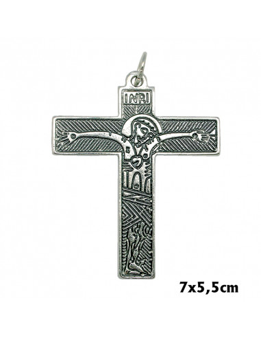 Cruz Metal Familia Colgante 6X5. 5Cm...