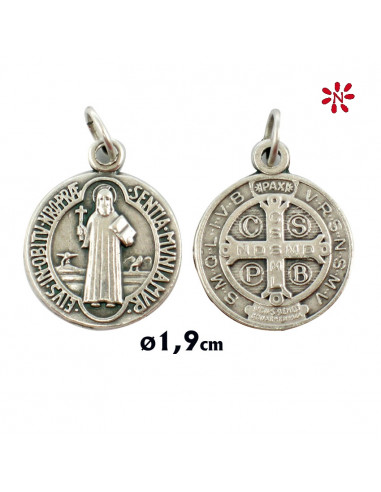 Medalla Metal San Benito 19mm