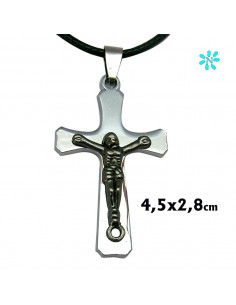 Cruz Plata 25X15mm Con Cruz...