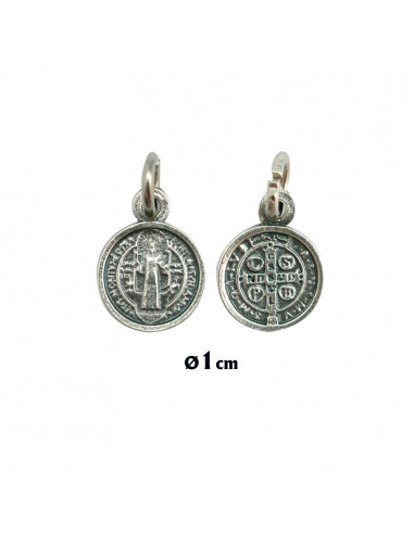 Medalla Metal San Benito Redonda 1cm