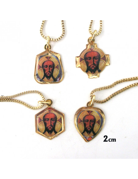 Medalla Dorada Foto Con Cadena 4 Modelos Personalizable