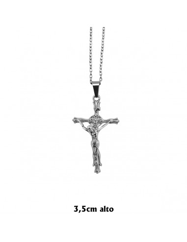Cruz Acero 40X29mm Cuerpo al Aire con...
