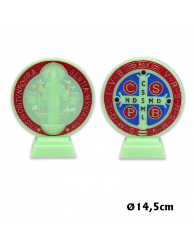 Medallon San Benito 18cm Plastico...
