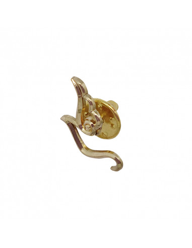 Pin Oval Dorado Con Borde Liso Foto