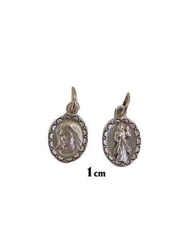 Medalla Metal Oval Doble Virgen De La...