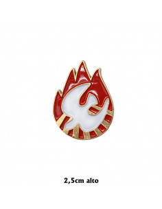 Pin Paloma Con Llama Fuego