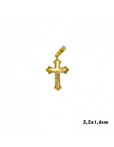 Cruz Plata Dorada 22X16mm Con Cristo...