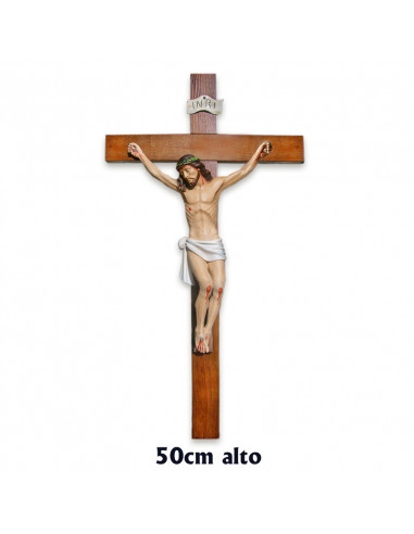 Crucifijo Madera Con Cristo 51Cm En...