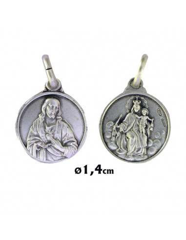 Medalla Plata 10mm Virgen Maria Auxiliadora