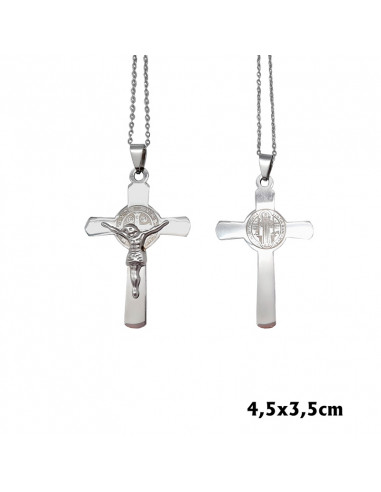 Cruz San Benito Acero 45X35mm Con...