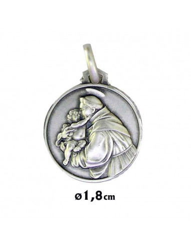 Medalla Plata 18mm Virgen Del Carmen