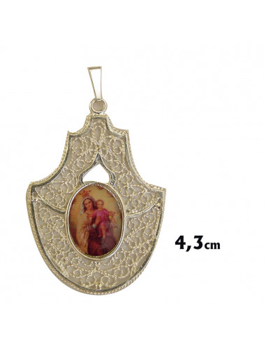 Medalla Dorada Foto Con Cadena 4...