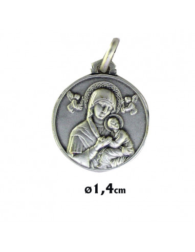 Medalla Plata 14mm Virgen Perpetuo...