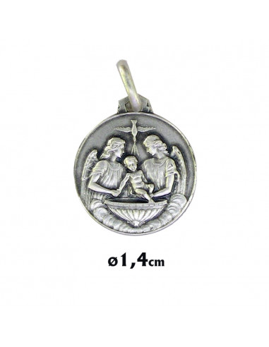 Medalla Plata 14mm Bautismo