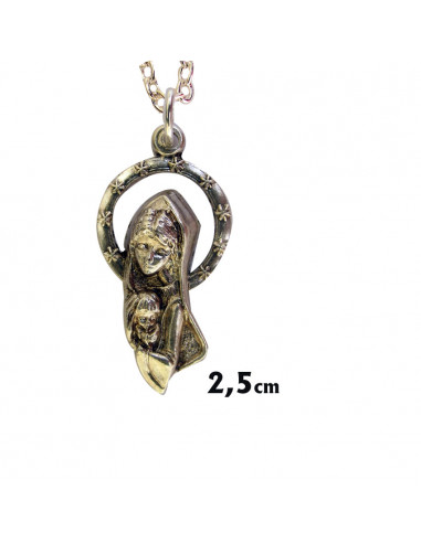 Medalla Metal Virgen Con Niño Con...