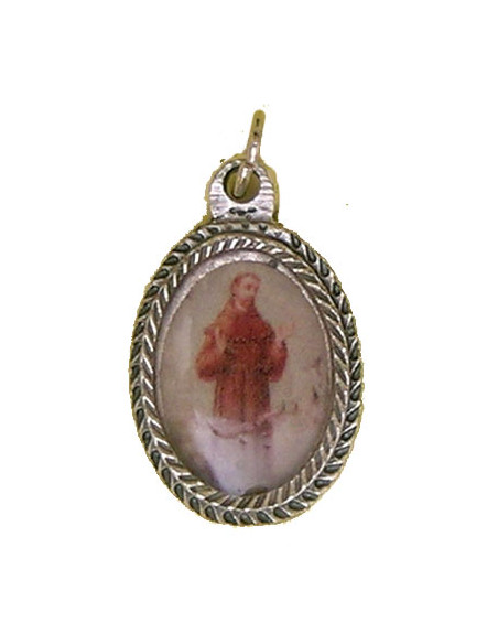 Medalla Metal Trenzada Oval 18X13mm Con Foto Resina Personalizado