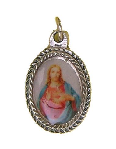 Medalla Metal Trenzada Oval 18X13mm...