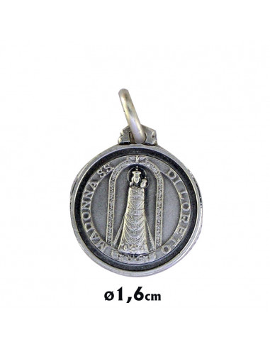 Medalla Plata 16mm Virgen De Loreto