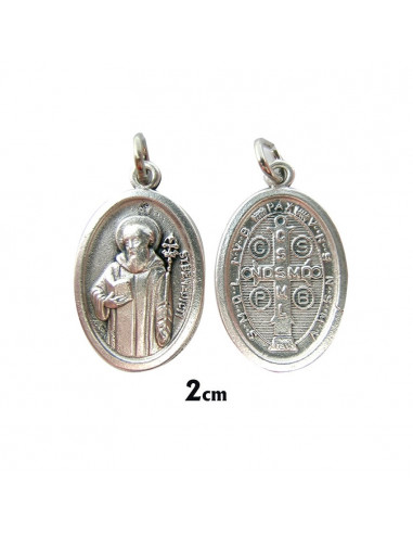 Medalla Metal San Benito Oval 22Mm
