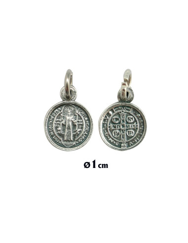 Medalla Metal San Benito Redonda 1Cm