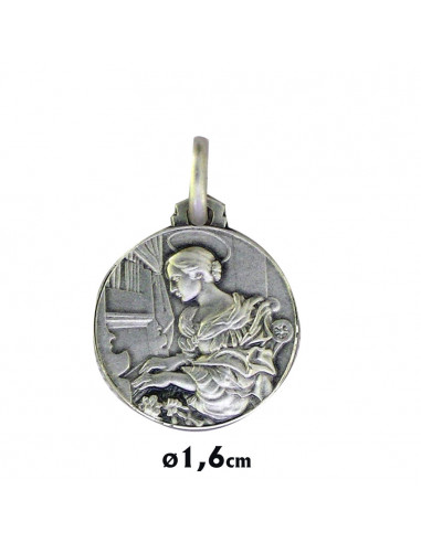 Medalla Plata 16mm Santa Cecilia