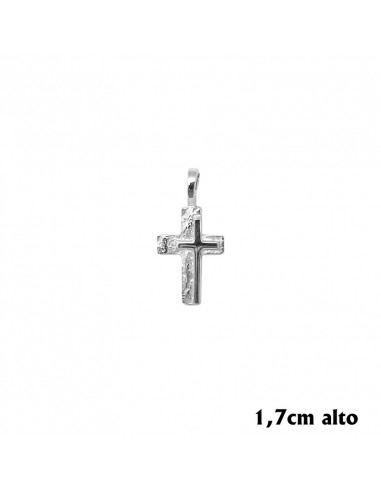 Cruz Plata Rodiada Con Cruz Interna 17Mm