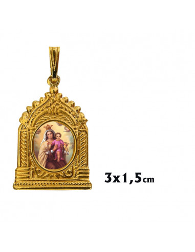 Medalla Colgante Capilla Dorada Con...