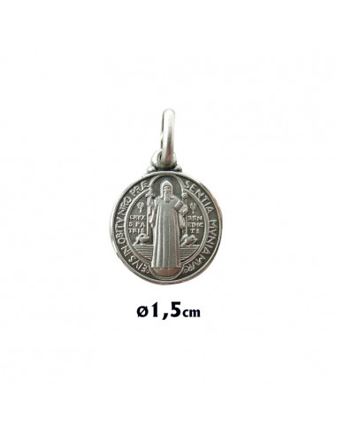 Medalla Plata 14mm San Benito