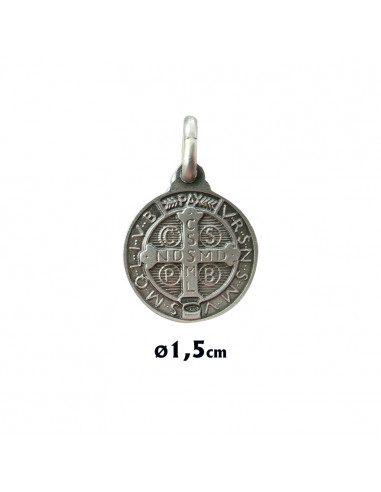 Medalla Plata 14mm San Benito