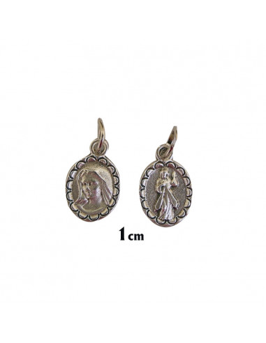 Medalla Metal Oval Doble Virgen De La...