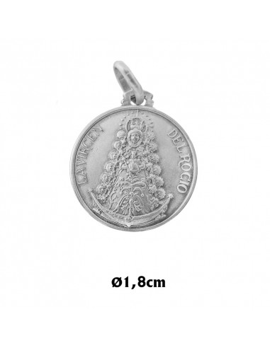 Medalla Plata 18mm Virgen Rocio