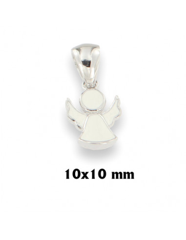 Angelito Plata Con Esmalte Blanco...