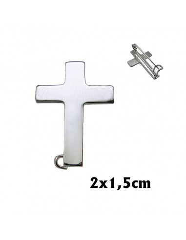 Cruz Sacerdote Alfiler Niquel Rayos...