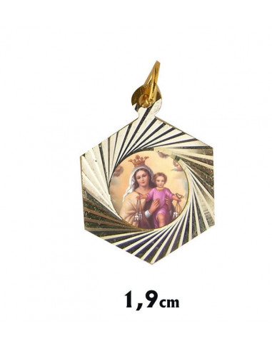 Medalla Metal Ovalada Mini Virgen...