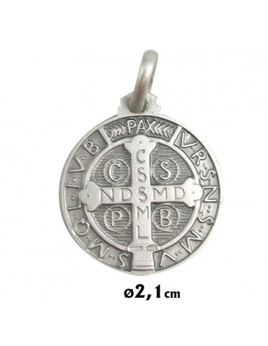 Medalla Plata 21mm San Benito