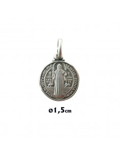 Medalla Plata 14mm San Benito