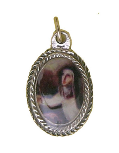 Medalla Metal Trenzada Oval 18X13mm...